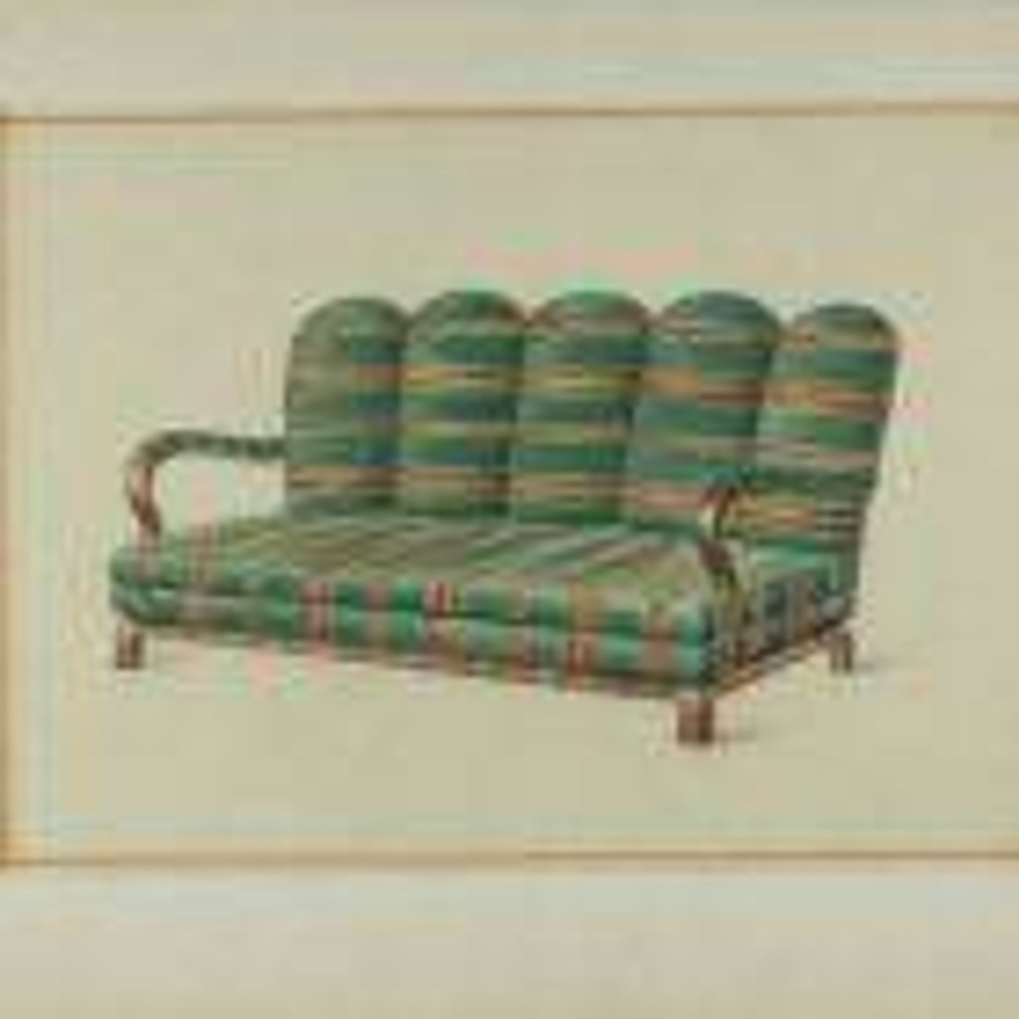 Dining room bench and armchair set, Vienna-Budapest, circa 1930.