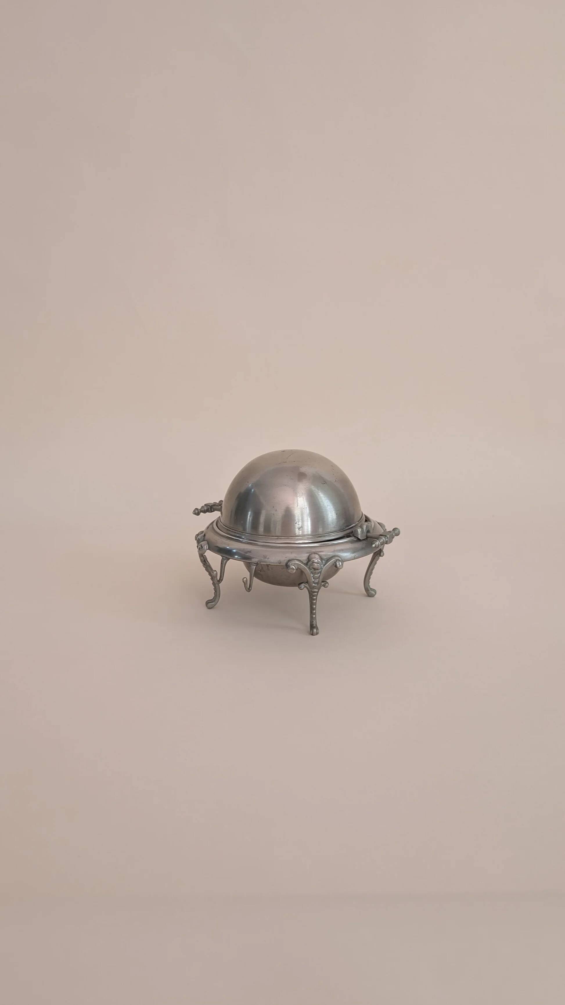 Metal sugar bowl