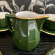 Set of 4 cups and their saucers and milk jug