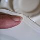 Set of 9 Sarguemines ivory soup plates