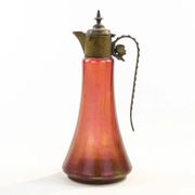 Carafe, Art Nouveau, glass, Czechoslovakia, early 20th century
