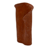 Sculptural ceramic vase from the workshop, double-spouted terracotta.