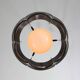 Vintage Italian Metal and Opaline Glass Pendant Lamp, 70s