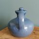 Blue glazed ceramic teapot signed