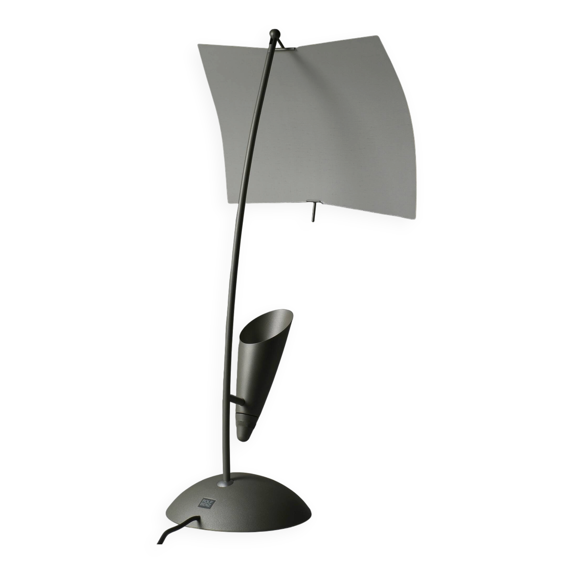 Lampe de table Rolf Benz Nuvola, acier, design sculptural, Allemagne
