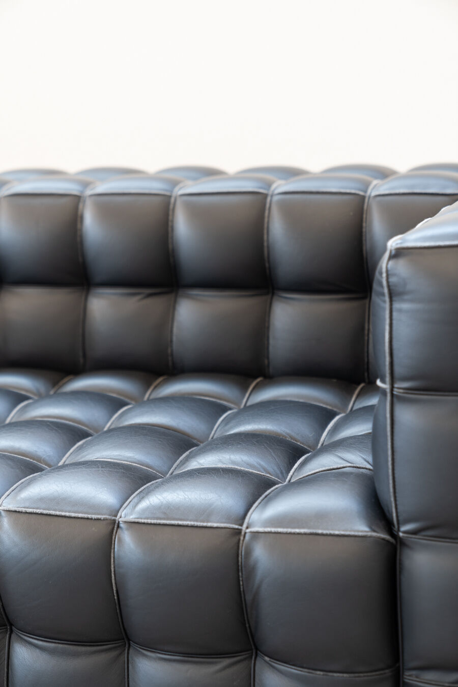 Kubus Sofas, Two Places by Josef Hoffmann for Wittmann, 1980s, Set of 4