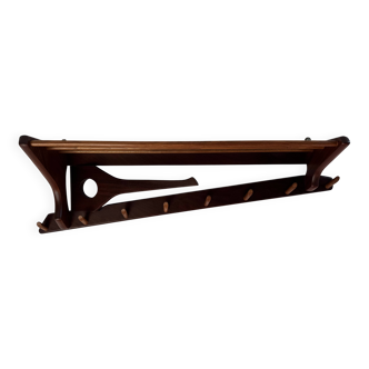 Vintage Danish teak coat rack in sublime original condition.