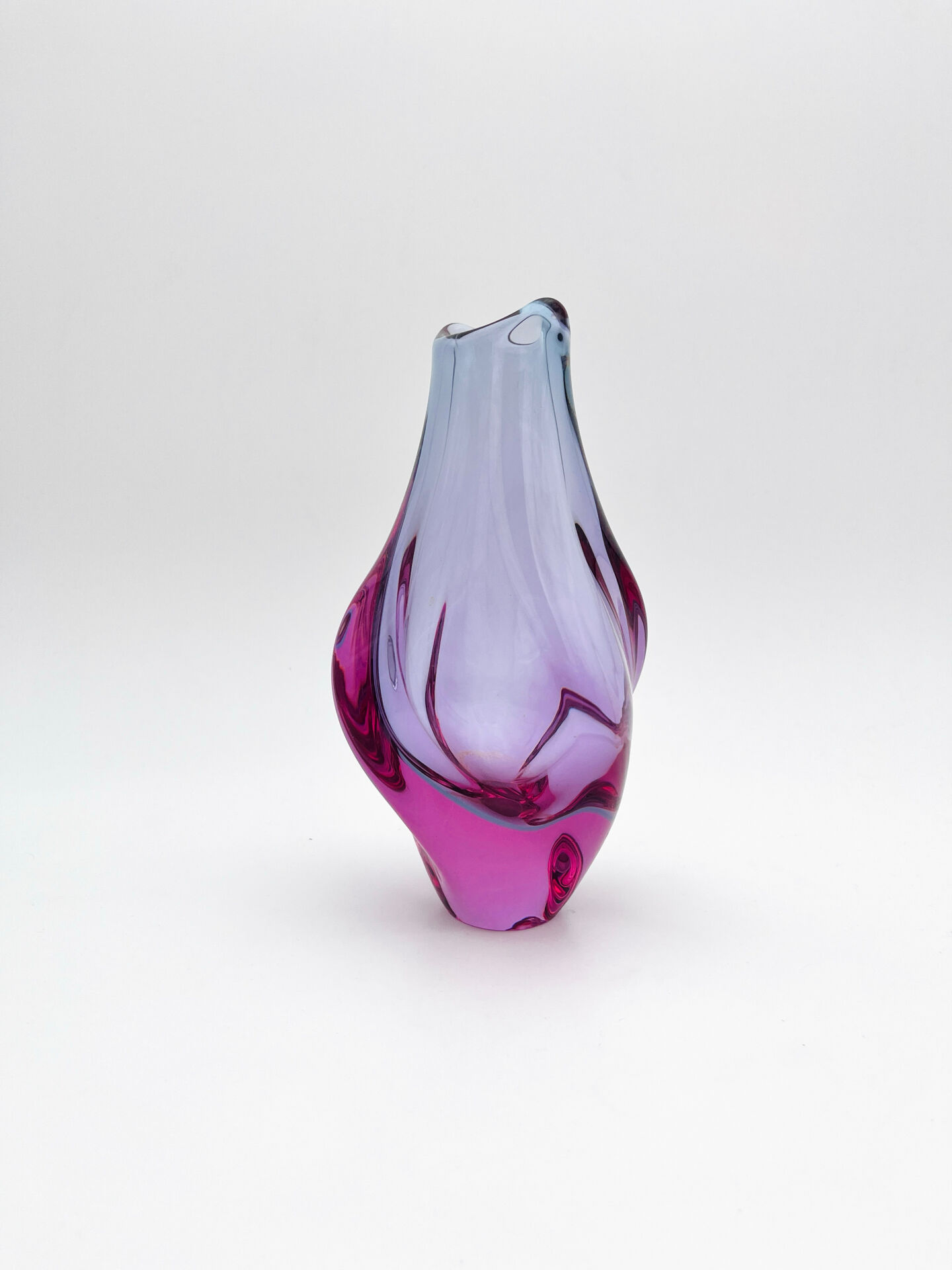 Sommerso Vase Alexandrite Miloslav Klinger ZBS - Vintage Bohemian Glass