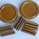 11 knife holders and 2 bottle coasters in Gien earthenware