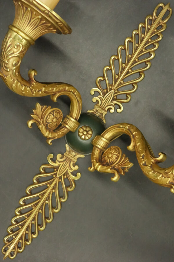 Pair of Empire style palmette sconces - Hettier & Vincent