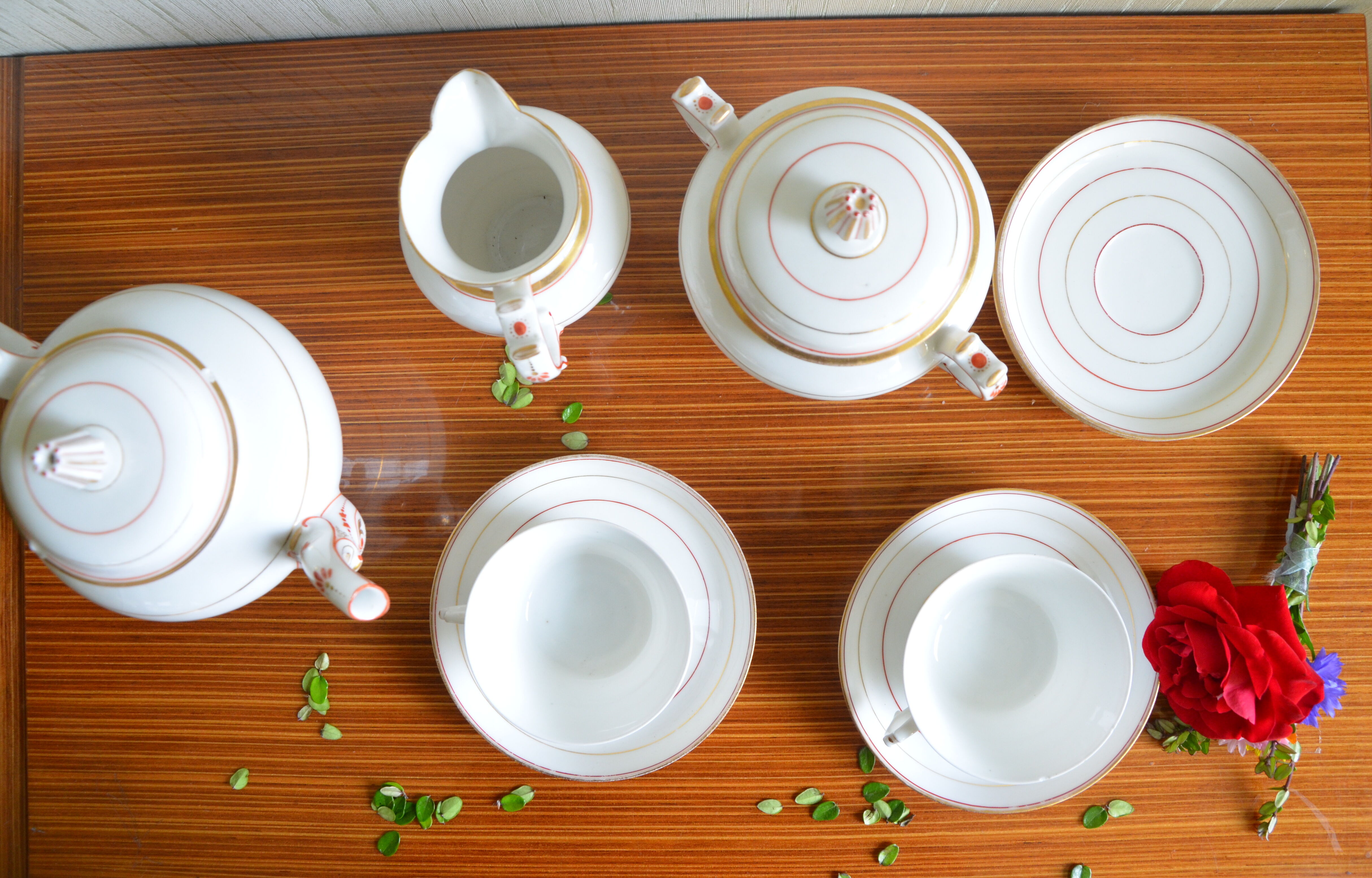 Fine porcelain tea set