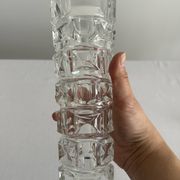 Crystal vase - Cristal d’Arques - geometric design