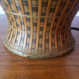 Vintage wicker lamp foot