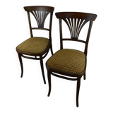 Pair of Thonet Art Deco palmette chairs. Model 221.