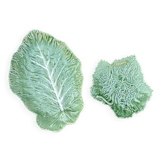 Dishes (set of 2) Bordallo Pinheiro cabbage slush