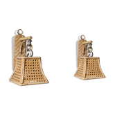 Pair of wall light cannees vintage