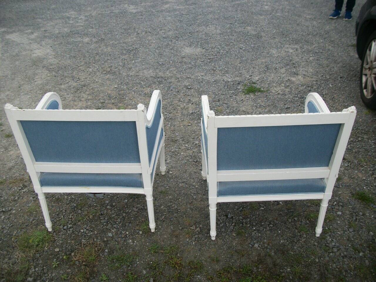 Pair of shepherdess armchairs