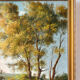 Balade au bord de la rivière, huile sur toile