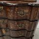 Dutch display cabinet in two parts made of marquetry wood.