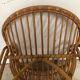 Rattan armchair bamboo wicker 70s vintage