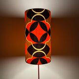 Oblivion lampshade H38 D20 - vintage 70's fabric