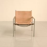 "SZ02" armchair in natural beige leather by Martin Visser for Spectrum 00's