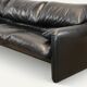 Maralunga 3-seater sofa in black leather by Vico Magistretti for Cassina