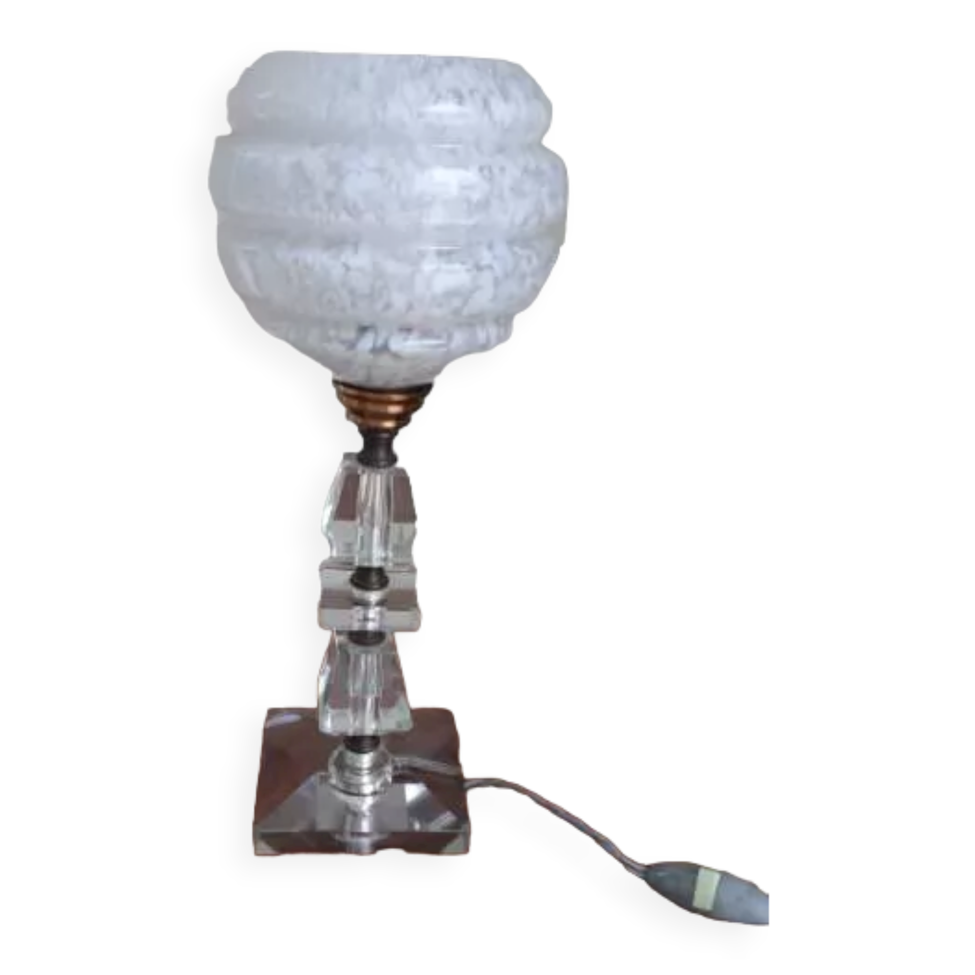 Vintage glass table lamp