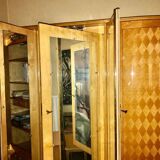 Sycamore marquetry cabinet