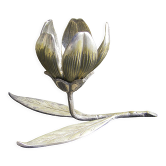 Cendrier fleur de lys en métal vintage