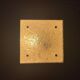 Recessed ceiling light in crystal, glass and metal, square design, 1960s, Germany