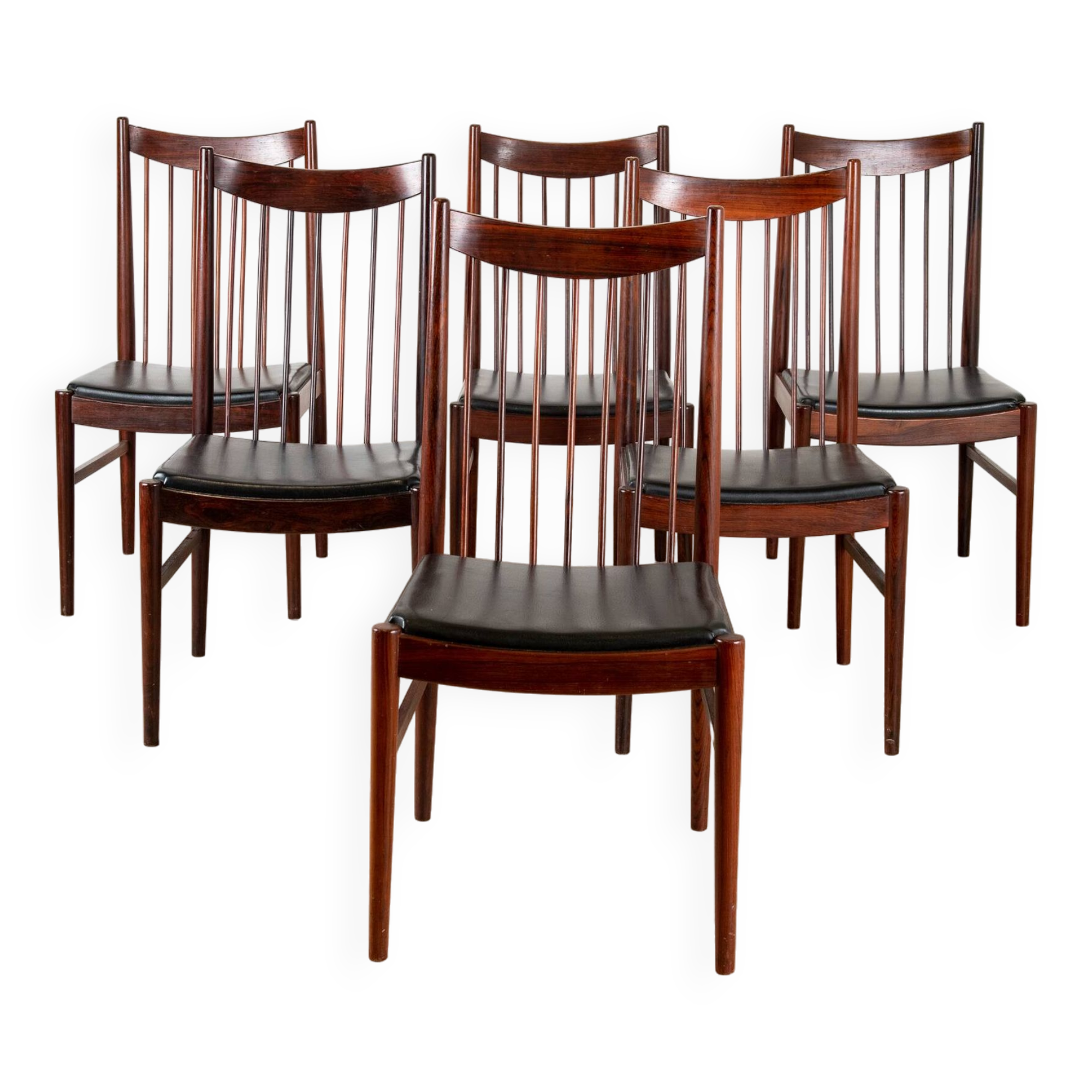 6 rosewood chairs, Arne Vodder, Sibast furniture, Denmark