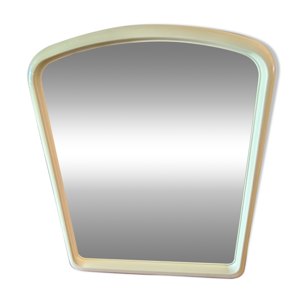 Cadre 70's Petit format + Miroir (Blanc)