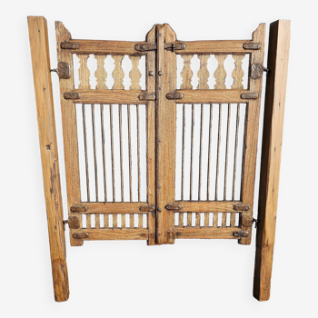 Old solid teak garden gate