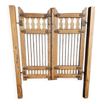 Old garden gate in solid teak