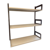 Étagère murale métallique métal modulable marron beige rossignol vintage 70