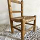 Chaise enfant en bois et paille