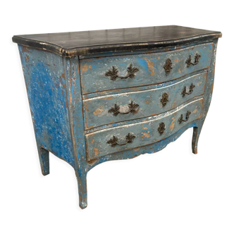 Old blue chest of drawers