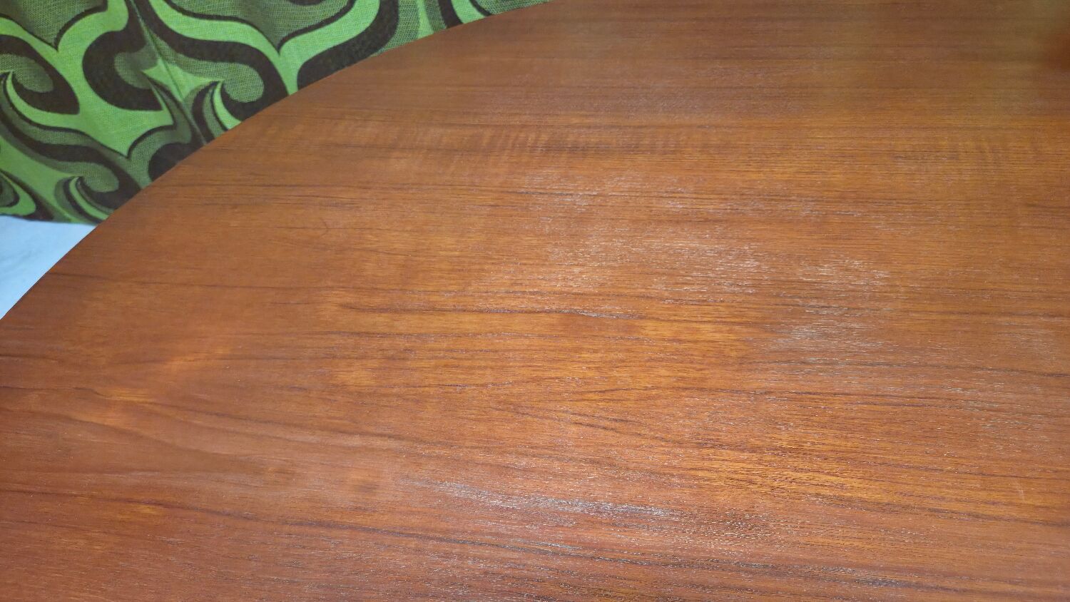 1960 stamped round teak dining table