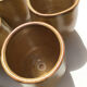 6 gobelets tasses terre cuite artisanale beige