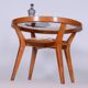 Table basse du milieu du siècle en chêne et verre, tchèque, années 1950.
