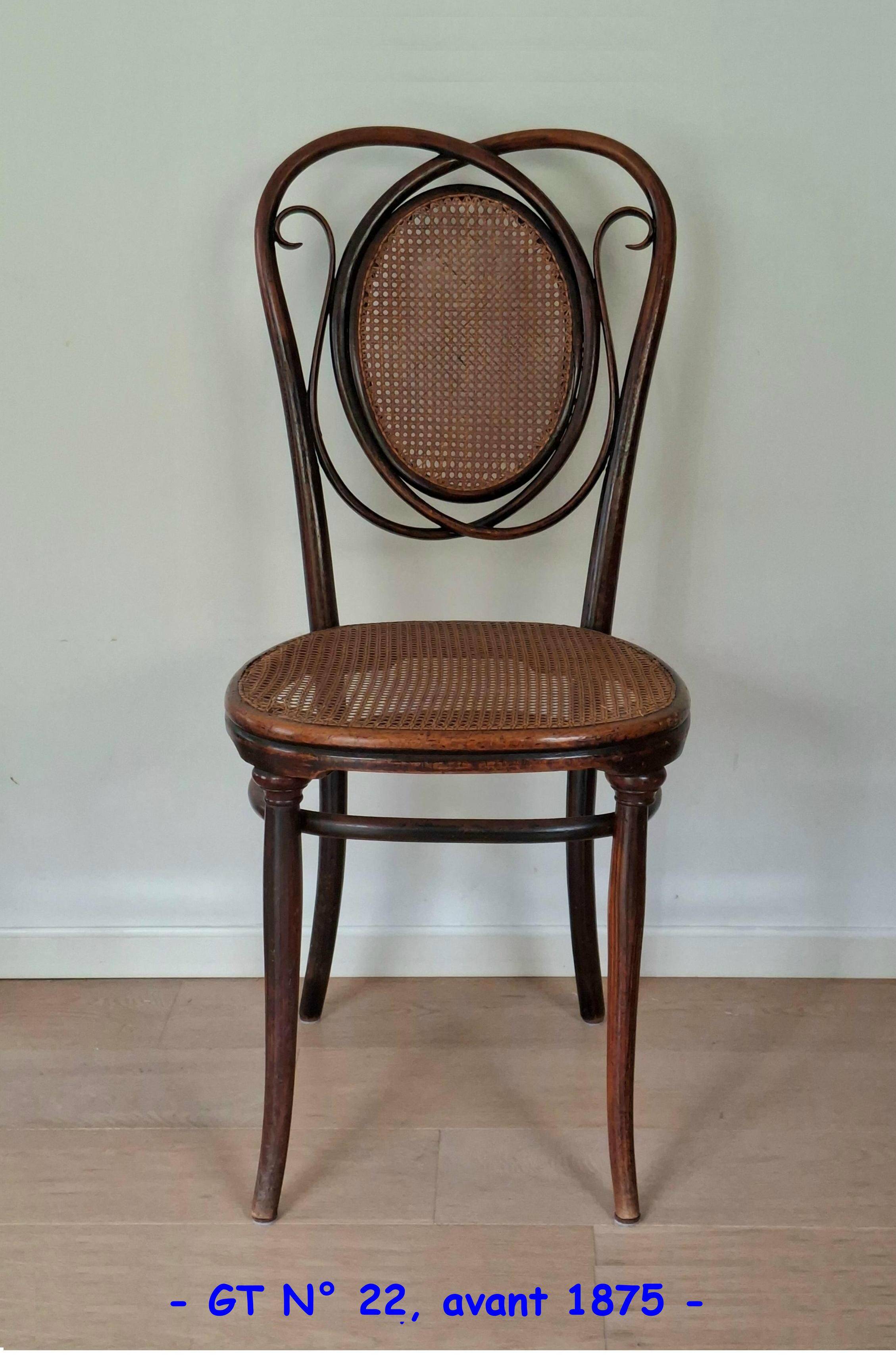 Chaise N°22 par Chevallier à Fiume vers 1890, no Thonet
