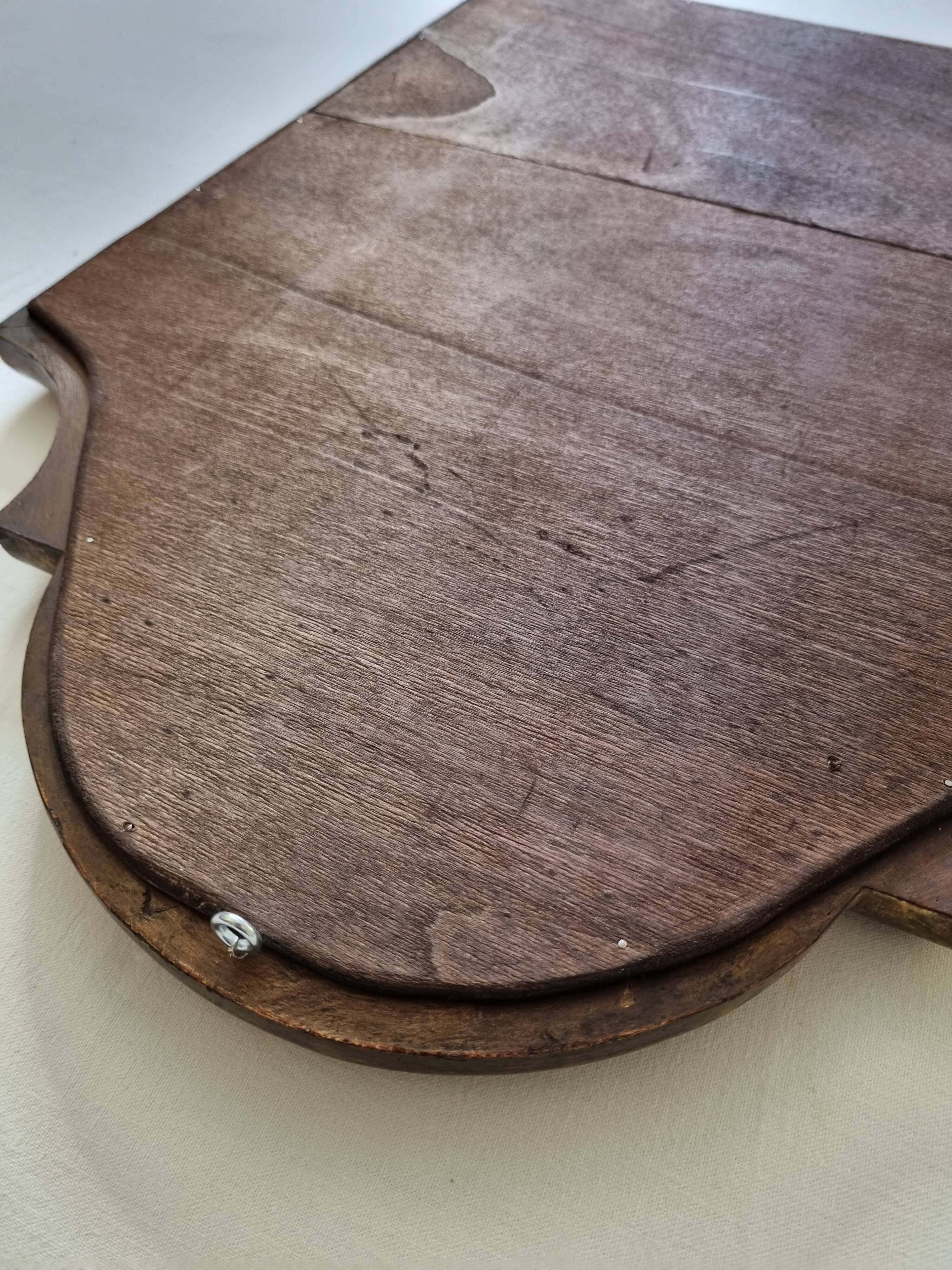 Stucco and wood fireplace mirror 53x38 cm