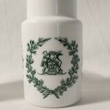 Lot de 2 pots d'apothicaire en opaline