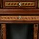 Rare small marquetry display cabinet, louis xvi style – mid 19th century