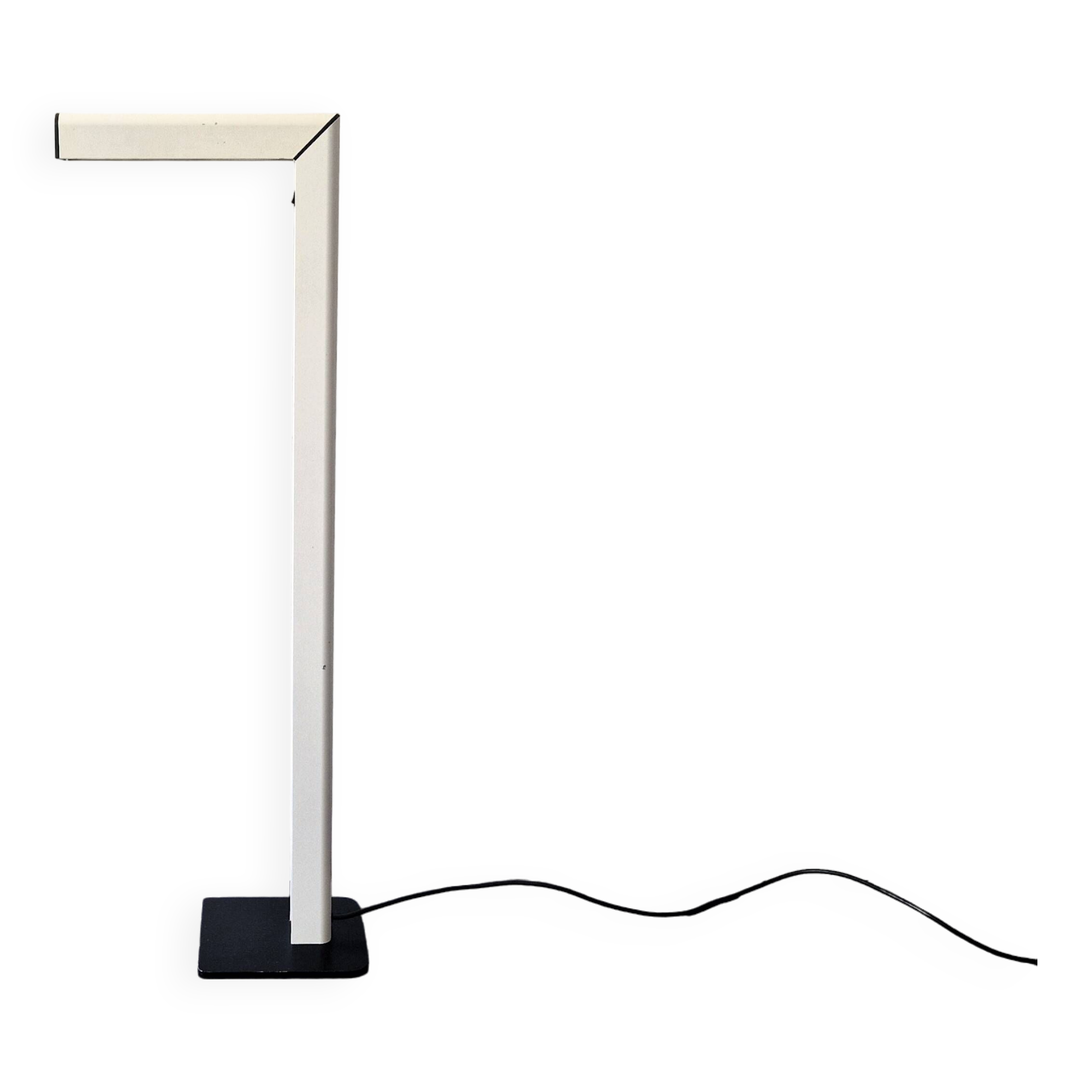 L-shaped metal floor lamp, 1970's/1980's
