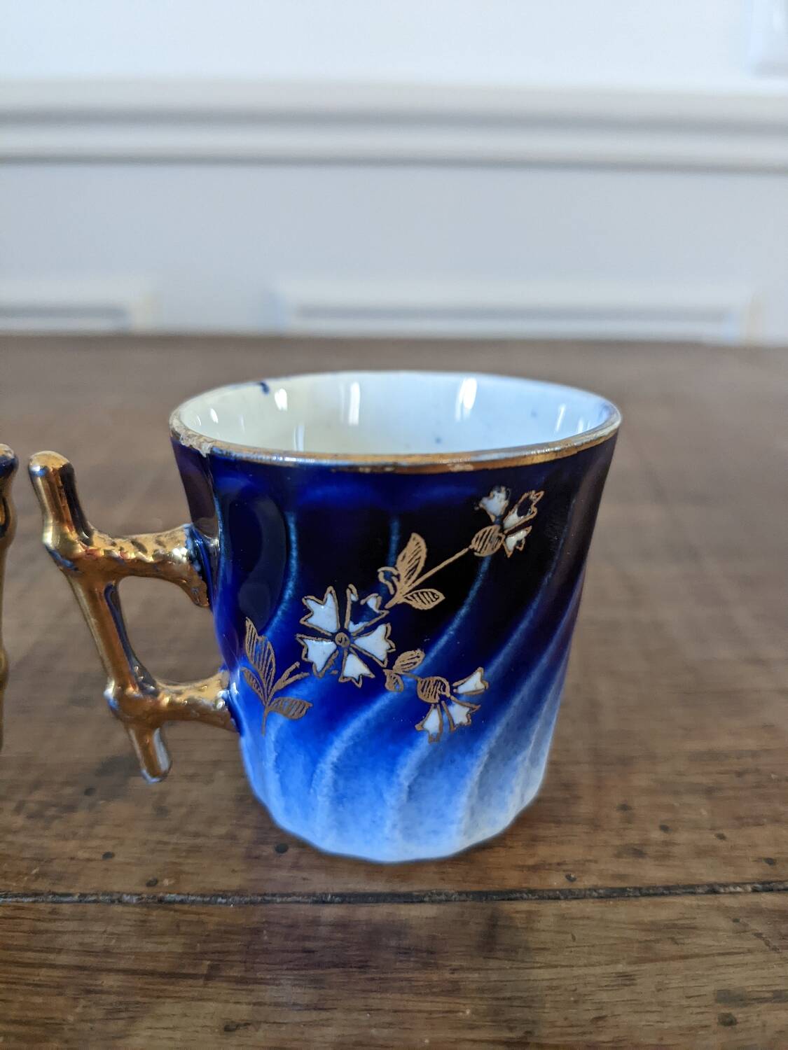 Two Luneville coffee cups