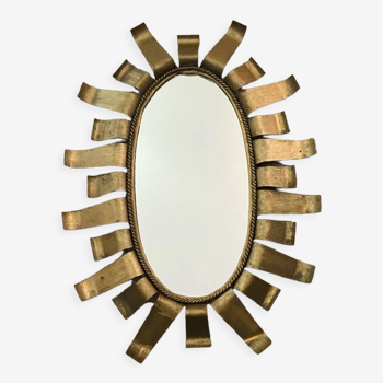 Vintage gilded metal mirror