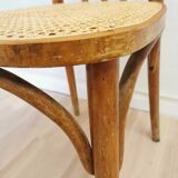 Chaise de salle à manger vintage en rotin : Yougoslavie des années 1970, intérieur bohème