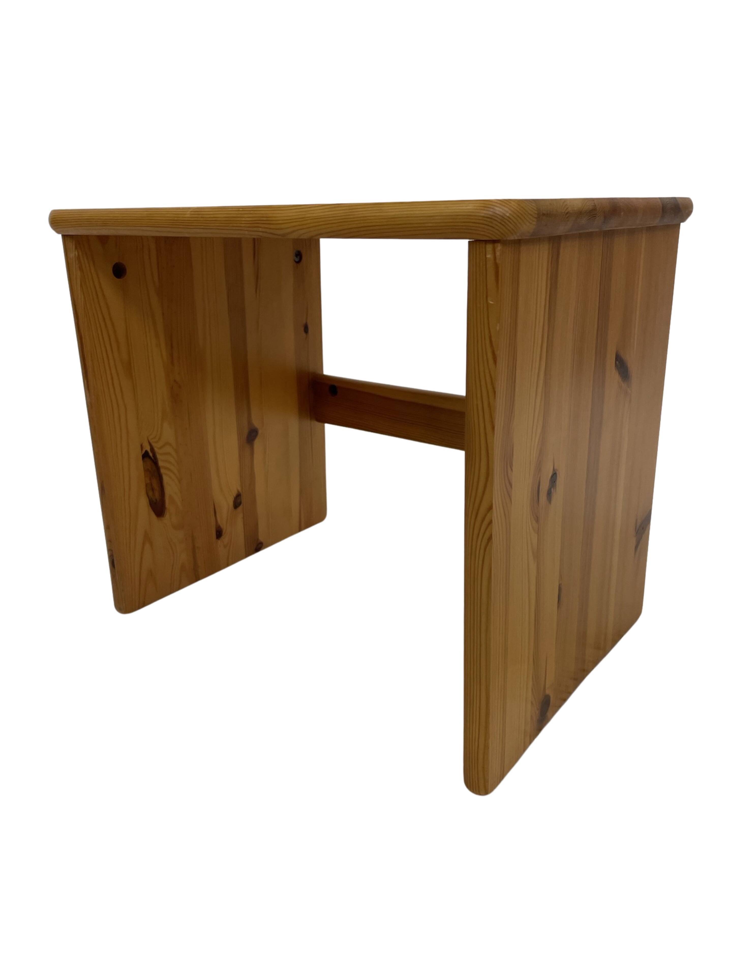 Tables gigognes vintage en bois de pin, tables d'appoint mimiset, lot de 3